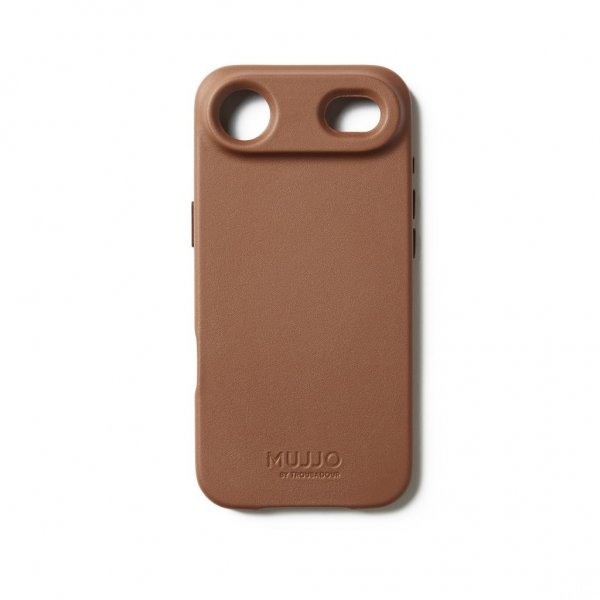 Mujjo iPhone Air-kuori, täysnahkainen, MagSafe, Tan