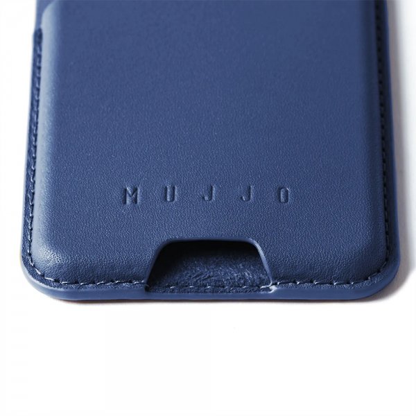 Mujjo Korttikotelo Full Leather Magnetic Wallet Monaco Blue