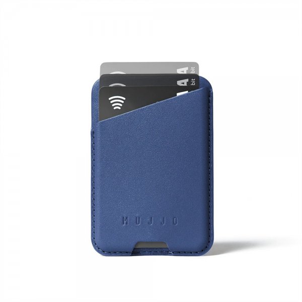 Mujjo Korttikotelo Full Leather Magnetic Wallet Monaco Blue