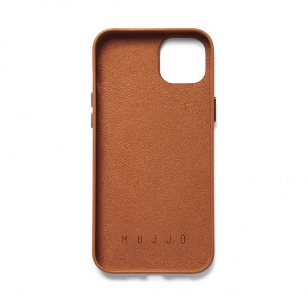 Mujjo iPhone 14 Plus Full Leather Wallet -suojakuori, Monaco Blue