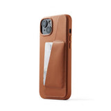 Mujjo iPhone 14 Plus Full Leather Wallet -suojakuori, Monaco Blue