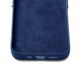 Mujjo iPhone 14 Pro -kuoret täysnahkaa, MagSafe, Monaco Blue