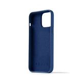 Mujjo iPhone 14 Pro Max -suojakuori, täysnahkainen lompakkokotelo, Monaco Blue