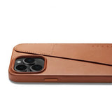 Mujjo iPhone 14 Pro Max -suojakuori, täysnahkainen lompakkokotelo, Monaco Blue