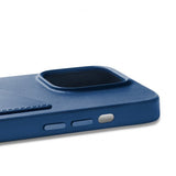 Mujjo iPhone 14 Pro -suojakuori, täysnahkainen lompakkokotelo, Monaco Blue