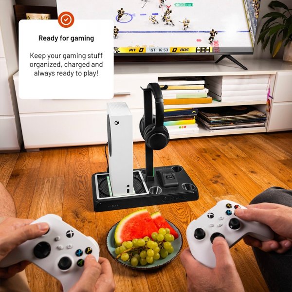 Kiinteä monitoiminen telakointiasema Xbox Series X/Series S musta