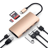 Satechi USB-C Multi-Port-sovitin 4K Gigabit Ethernet V2 kulta