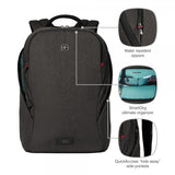 Wenger MX Light 16" kannettavan tietokoneen reppu, harmaa