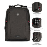 Wenger MX Professional 16" kannettavan tietokoneen reppu, harmaa