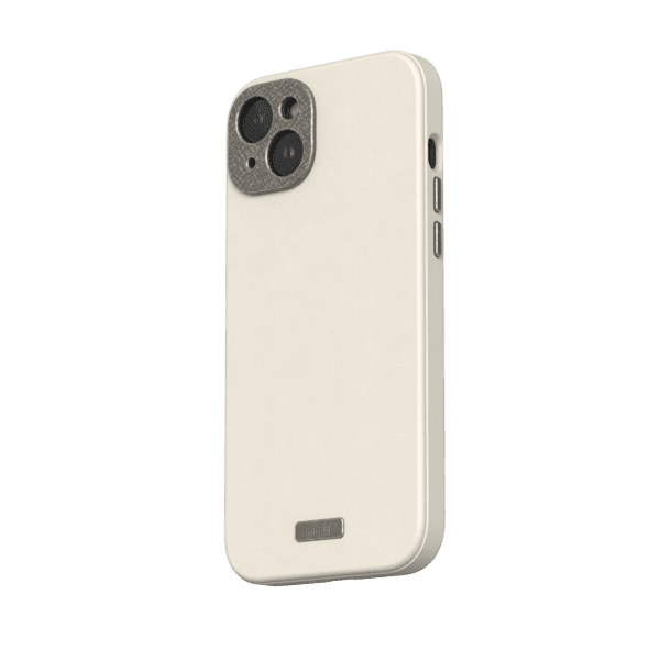 Moshi iPhone 15 Plus Suojakuori Napa MagSafe Eggnog White