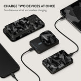 Burga Powerbank MagSafe 5000 mAh Night Black Camo Metallinharmaa