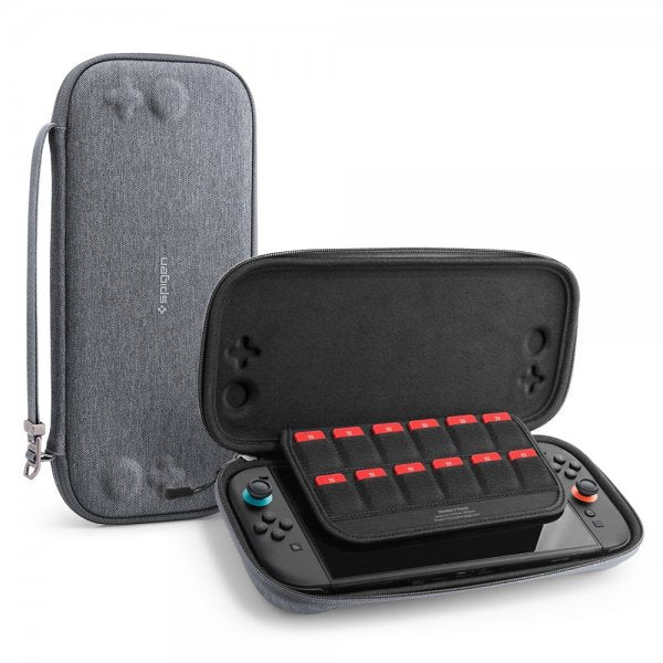 Spigen Nintendo Switch 2 -suojakotelo Klasden Pouch 2 Charcoal Gray