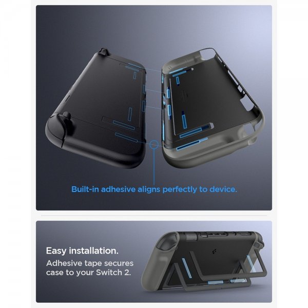 Spigen Nintendo Switch 2 -kuori Nano Pop Black Sesame