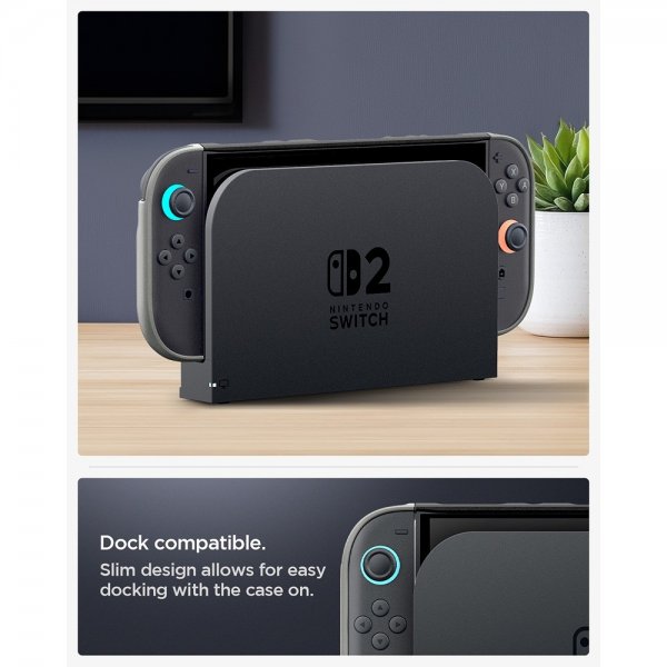 Spigen Nintendo Switch 2 -kuori Nano Pop Black Sesame
