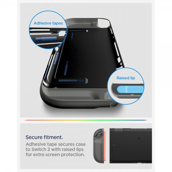 Spigen Nintendo Switch 2 -kuori Nano Pop Black Sesame