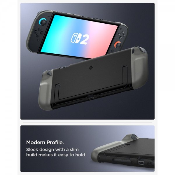 Spigen Nintendo Switch 2 -kuori Nano Pop Black Sesame