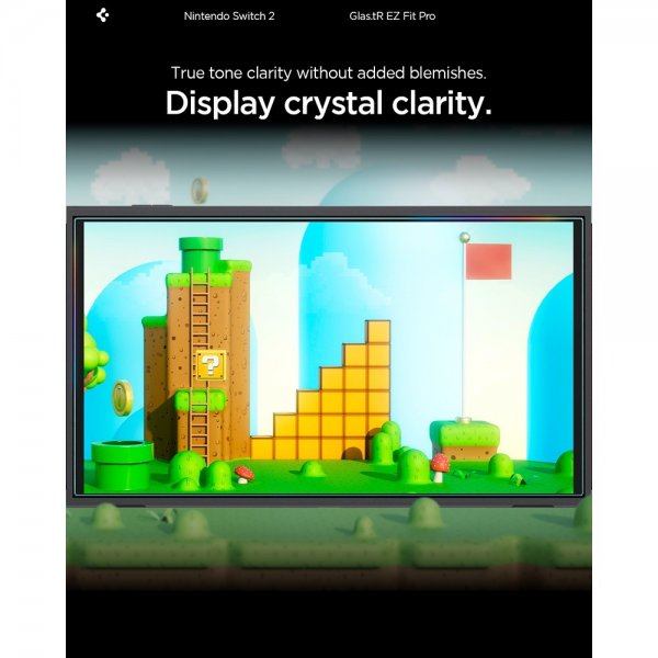Spigen Nintendo Switch 2 -näytönsuoja GLAS.tR EZ Fit Pro 2 kpl