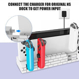 Nintendo Switch -lataustelakka Joy-Coneille ja pelisäilytyksellä, musta