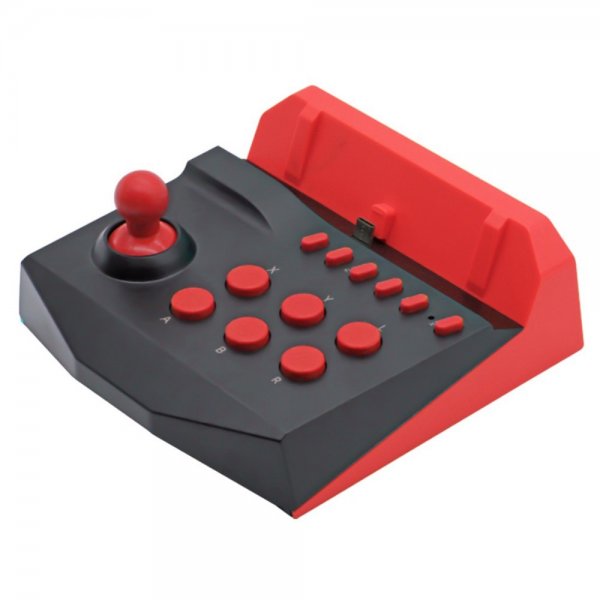 Nintendo Switch/Switch Lite -arkadipeliohjain ohjaussauvalla, musta/punainen