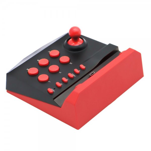 Nintendo Switch/Switch Lite -arkadipeliohjain ohjaussauvalla, musta/punainen