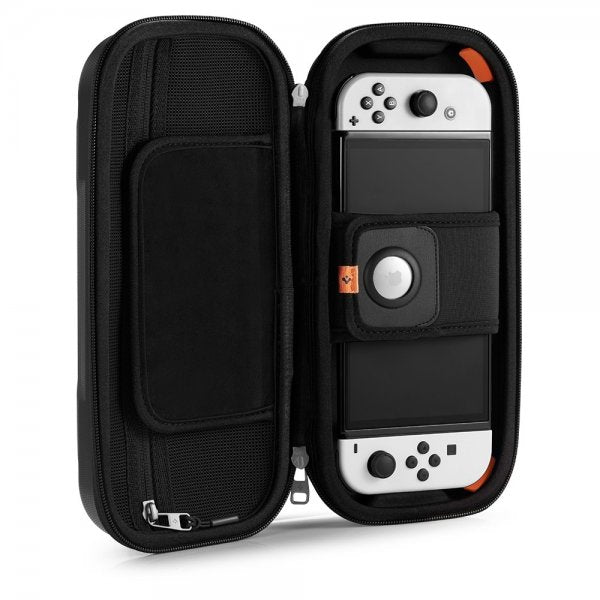 Spigen Nintendo Switch/Switch OLED -kotelo Rugged Armor Pro, musta