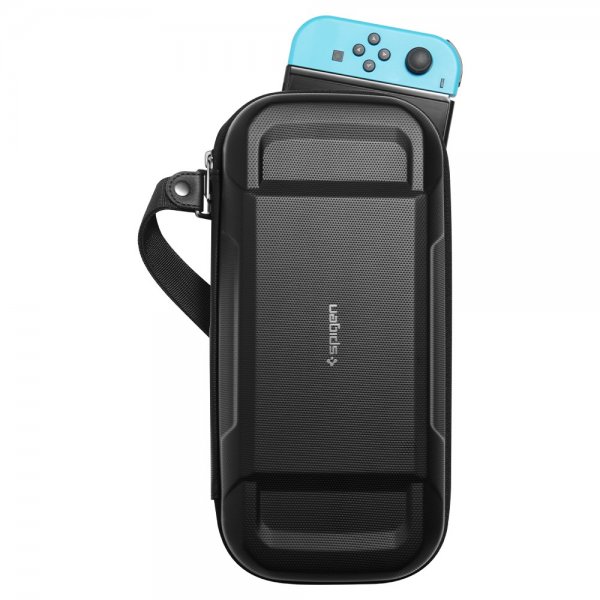 Spigen Nintendo Switch/Switch OLED -kotelo Rugged Armor Pro, musta