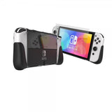 Gear4 Nintendo Switch OLED-kuori ja näytönsuoja Kita Grip 360 Clear