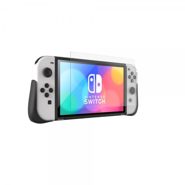 Gear4 Nintendo Switch OLED-kuori ja näytönsuoja Kita Grip 360 Clear