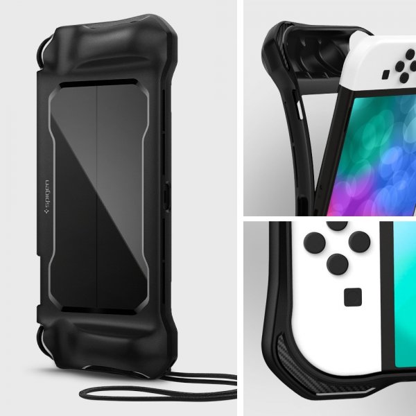 Spigen Nintendo Switch OLED -kuoret, Rugged Armor, mattamusta