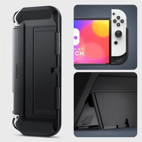 Spigen Nintendo Switch OLED -kuori, Thin Fit, musta