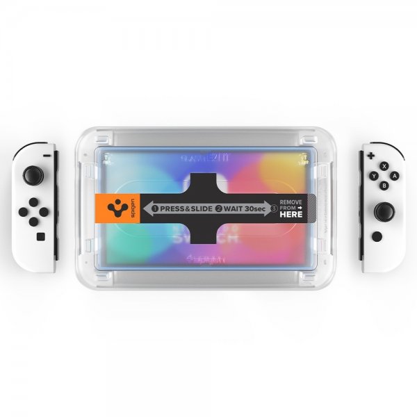 Spigen Nintendo Switch OLED -näytönsuoja GLAS.tR EZ Fit 2-pakkaus