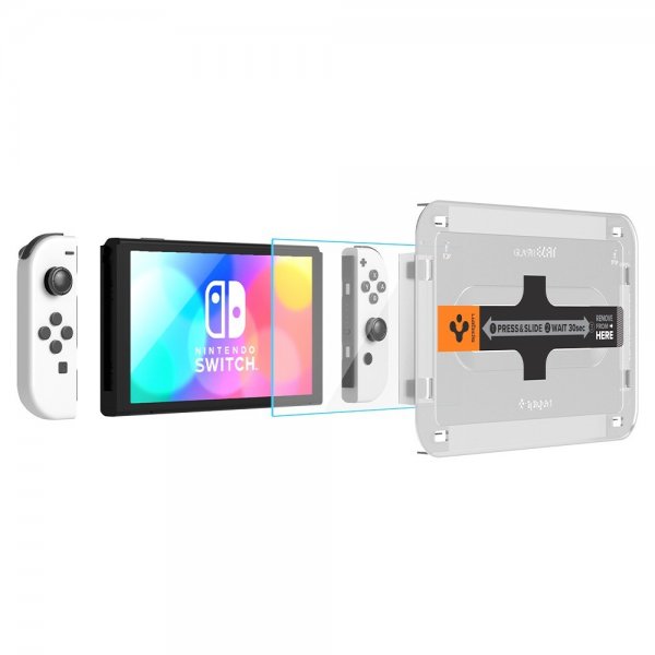 Spigen Nintendo Switch OLED -näytönsuoja GLAS.tR EZ Fit 2-pakkaus