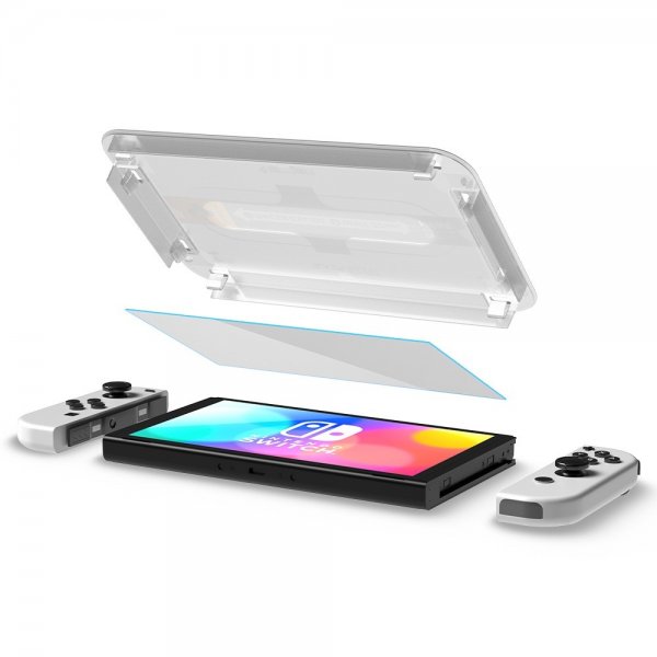 Spigen Nintendo Switch OLED -näytönsuoja GLAS.tR EZ Fit 2-pakkaus