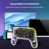 Aolion Nintendo Switch -peliohjain läpinäkyvä RGB