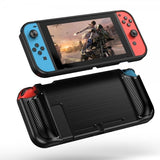 Nintendo Switch Kuori Harjattu Hiilikuitukuvio Musta