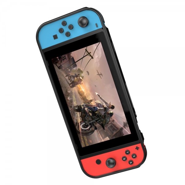 Nintendo Switch Kuori Harjattu Hiilikuitukuvio Musta