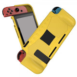 Nintendo Switch -suojakuori, hiilikuitukuvio, keltainen