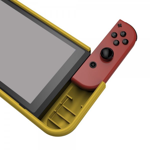 Nintendo Switch -suojakuori, hiilikuitukuvio, keltainen