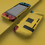 Nintendo Switch -suojakuori, hiilikuitukuvio, keltainen