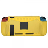 Nintendo Switch -suojakuori, hiilikuitukuvio, keltainen