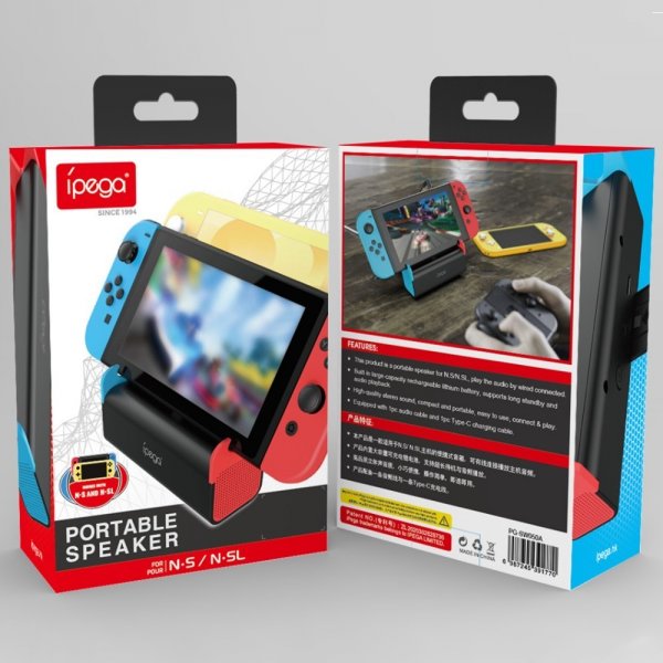 Ipega Nintendo Switch/Switch Lite Kaiutin sisäänrakennetulla jalustalla