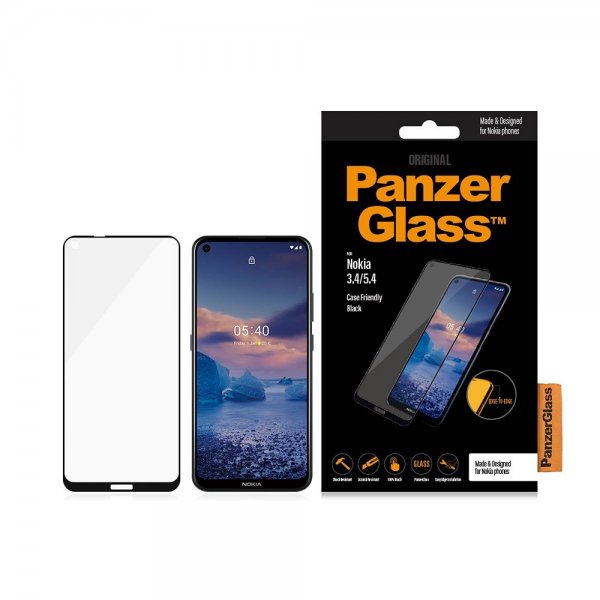 PanzerGlass Nokia 3.4/5.4 Näytönsuoja reunasta reunaan, koteloystävällinen