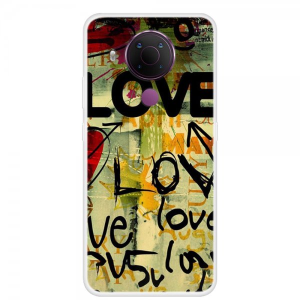 Nokia 5.4 Kuoret Love-kuvioilla