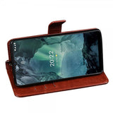 Nokia G11/G21 Suojakotelo, nahkatekstuuri, ruskea