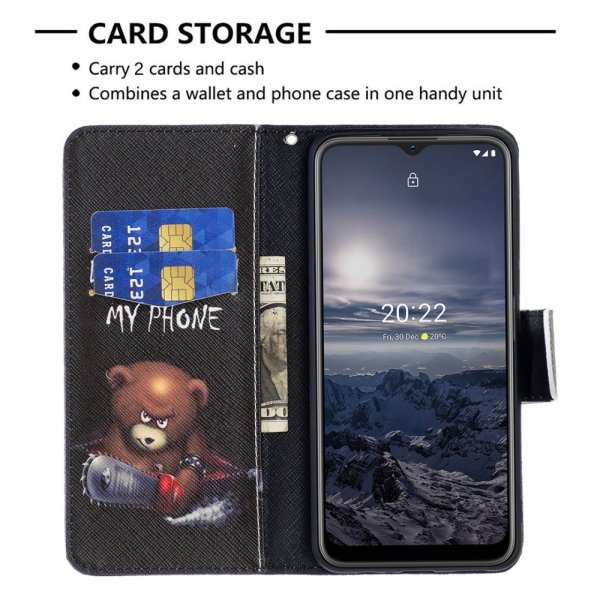 Nokia G11/G21 Suojakotelo Kuviollinen, Karhu Moottorisaha