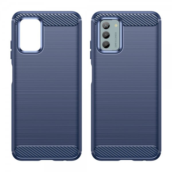 Nokia G22 Kuori, harjattu hiilikuitukuvio, sininen