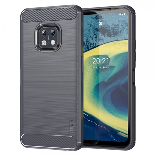 Mofi Nokia XR20 kuori, harjattu hiilikuitukuvioitu, harmaa