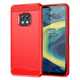 Mofi Nokia XR20 Suojakuori Harjattu hiilikuitukuviointi Punainen