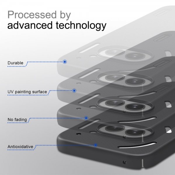 Nillkin Nothing Phone (2a) Suojakuori Super Frosted Shield Musta