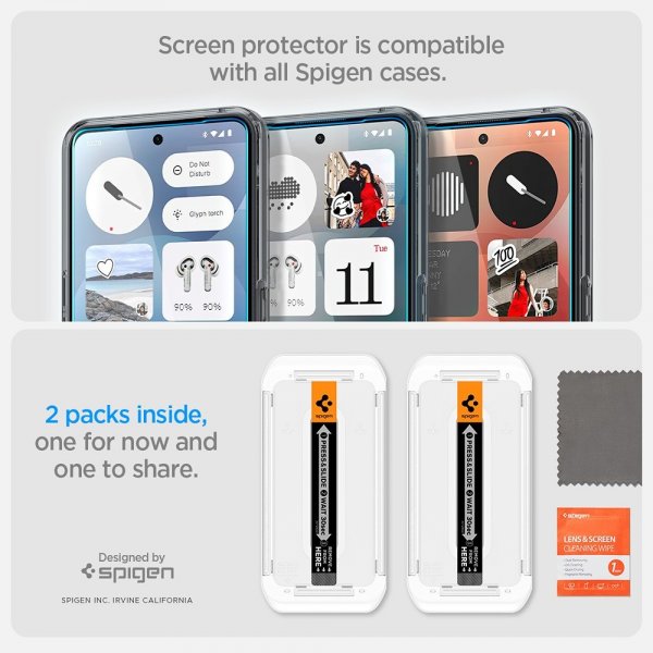Spigen Nothing Phone (3a)/Phone (3a) Pro -näytönsuoja GLAS.tR EZ Fit